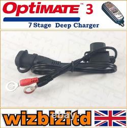 Chargeur et Optimiseur de Batterie Gel Acide 12V Optimate pour Suzuki TS 250 X 1986
