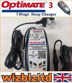 Chargeur et Optimiseur de Batterie Gel Acide 12V Optimate pour Suzuki TS 250 X 1986
