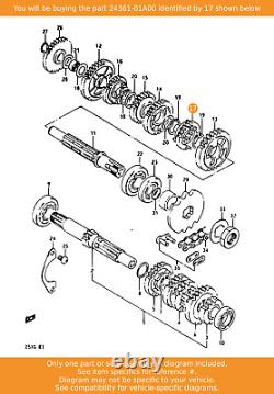 Engrenage SUZUKI, 6ème entraîné (nt17), 24361-01A00 d'origine