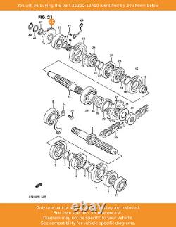 Engrenage SUZUKI, Ralenti de coup de pied (nt26), 26260-13A10 OEM