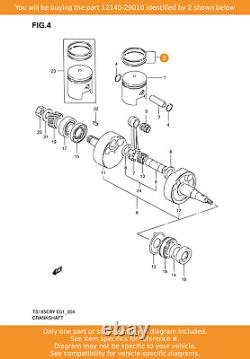 Ensemble de segments SUZUKI, Piston (std), 12140-29010 OEM