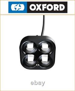 Feux auxiliaires à LED DRL Oxford Cube Lights EL383 homologués E pour Suzuki TS 250 X 1986