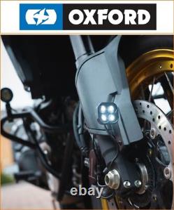 Feux auxiliaires à LED DRL Oxford Cube Lights EL383 homologués E pour Suzuki TS 250 X 1986