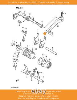 Fourche SUZUKI, n° 2, 25221-13A00 OEM