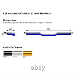 Guidon LSL Clubman ALU Noir 22.2mm Suzuki TS 250 X 1985