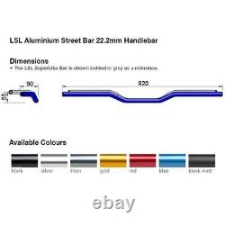 Guidon de rue LSL Street Bar ALU Rouge 22,2mm Suzuki TS 250 X 1989