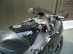 Helibars Tracstar Guidon Risers Pour Suzuki Hayabusa Gsx1300r 1999-2007 Ts370