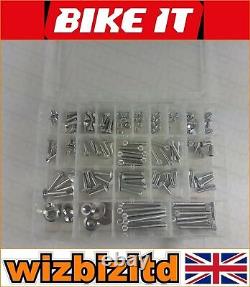 Kit de boulons pour écran Bikeit Chrome 150 pièces pour Suzuki TS 250 X 1986