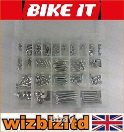 Kit de boulons pour écran Bikeit Chrome 150 pièces pour Suzuki TS 250 X 1986