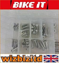 Kit de boulons pour écran Bikeit Chrome 150 pièces pour Suzuki TS 250 X 1986