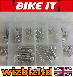 Kit de boulons pour écran Bikeit Chrome 150 pièces pour Suzuki TS 250 X 1986