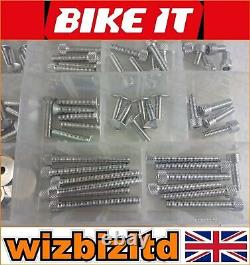 Kit de boulons pour écran Bikeit Chrome 150 pièces pour Suzuki TS 250 X 1986