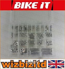 Kit de boulons pour écran Bikeit Chrome 150 pièces pour Suzuki TS 250 X 1986