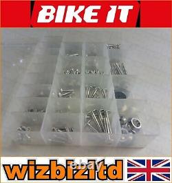 Kit de boulons pour écran Bikeit Chrome 150 pièces pour Suzuki TS 250 X 1986