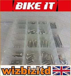 Kit de boulons pour écran Bikeit Chrome 150 pièces pour Suzuki TS 250 X 1986