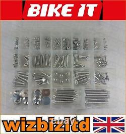 Kit de boulons pour écran Bikeit Chrome 150 pièces pour Suzuki TS 250 X 1986