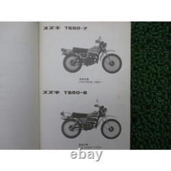 Liste des pièces TS50-7 TS50-8 manuel d'entretien régulier des motos Suzuki d'occasion TS502
