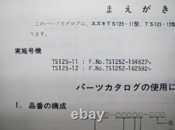Liste des pièces Ts125 Ts125-11 12 Manuel d'entretien de moto Suzuki Japon e2