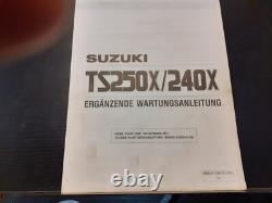 Manuel d'atelier de moto 0125 Suzuki TS 250 X Manuel de service + Supplément