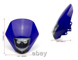 Masque de phare LED BLEU pour Yamaha WR TT DT Enduro Supermoto Motocross