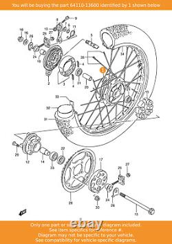 Moyeu arrière SUZUKI (rayons 28 pièces), 64110-13600 OEM