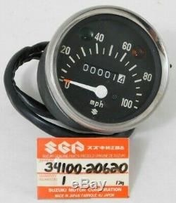 Nos Véritable Suzuki Stinger T125 Tc90 Ts90 Tc120 Oem Compteur De Vitesse Mph 34100-20620