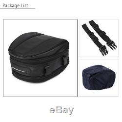 Pack Durable De Selle De Sac De Seat De Motorcyle Avec Le Fond Et La Couverture Antidérapants + Courroie De Boucle