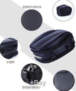 Pack Durable De Selle De Sac De Seat De Motorcyle Avec Le Fond Et La Couverture Antidérapants + Courroie De Boucle