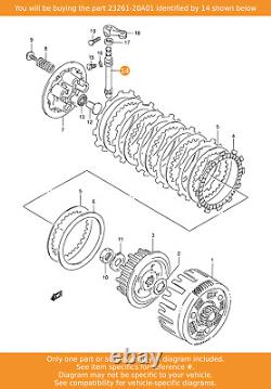 Pignon de débrayage SUZUKI, libération d'embrayage, 23261-20A01 OEM