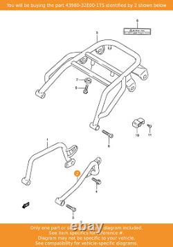 Poignée Suzuki, Arrière Lh (blanc), 43980-32e00-1ts Oem