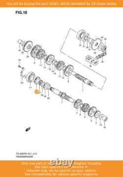 SUZUKI Engrenage, Démarreur à Pied, 26281-36200 OEM