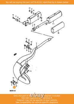 SUZUKI Silentbloc avant de silencieux, 14770-41101 OEM