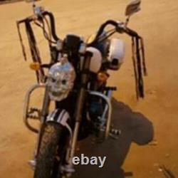 Silver Motor Skull Phare Lampe Led Phare Pour Harley Chopper Bike New Sc