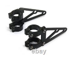 Supports Phares Pour Moto Cafe Racer 37mm Black Fork Mounted