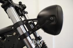 Supports de phare pour moto Cafe Racer 37mm montés sur fourche noire