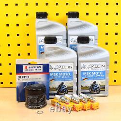 Suzuki Gsf 600 95 04 Kit de Services Filtre à Huile Original Bougies d'Allumage Msk Moto 10W40