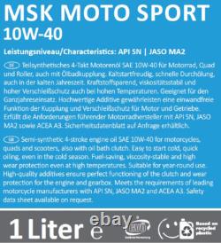 Suzuki Gsf 600 95 04 Kit de service Filtre à huile d'origine Bougies d'allumage Msk Moto 10W40