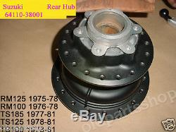 Suzuki Ts100 Ts125 Ts185 Rm100 Rm125 Roue Arrière Hub De 1970 Nos 64110-38001