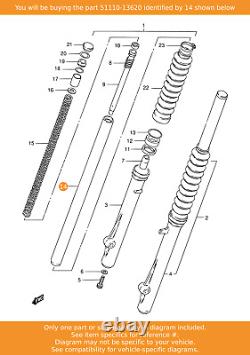 Tube Suzuki, Intérieur, 51110-13620 Oem