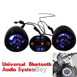 Universal Bluetooth Moto Guidon Audio Stéréo Système De Haut-parleurs Mp3 Aux Fm
